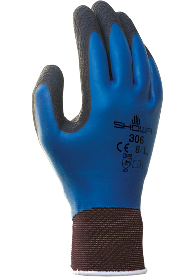 Afbeeldingen van SHOWA HANDSCHOEN 306 LATEX WATER BESTENDIG BLAUW MAAT L