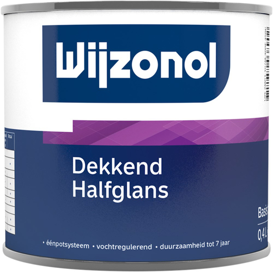 Afbeeldingen van WIJZONOL DEKKEND HALFGLANSLAK BASIS TRANSPARANT 400ML