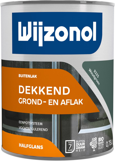 Afbeeldingen van WIJZONOL DEKKEND HALFGLANS GROND EN AFLAK 750ML RAL 9325 WOUDGROEN