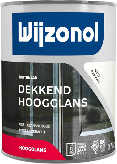 Afbeeldingen van WIJZONOL DEKKEND HOOGGLANSLAK 750ML RAL 9235 ROOMWIT