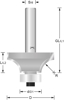 Afbeeldingen van BOVENFREES HW 38,1X060/019X08,0 Z=2+L R=12,7AR / BFAR38108-R127-AFR