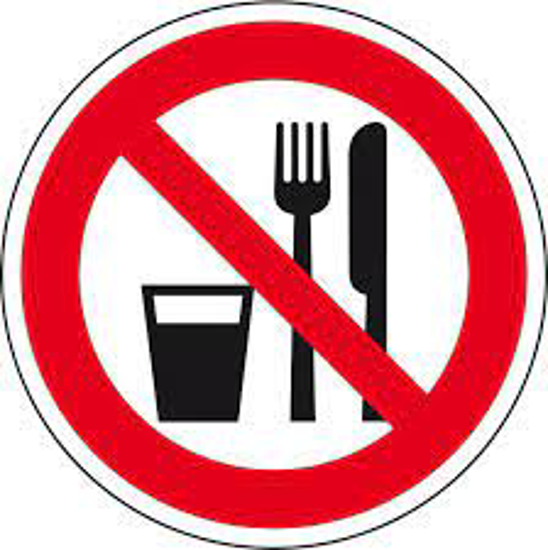 Afbeeldingen van BORD ETEN/DRINK VERBOD (SYMB.)