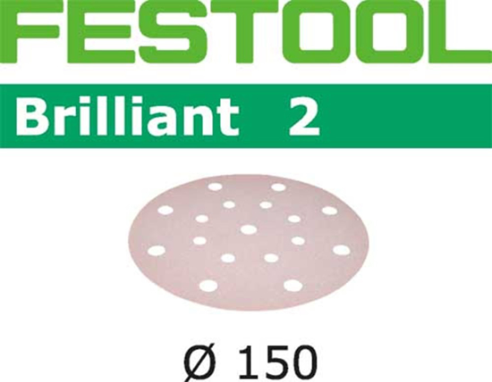 Afbeeldingen van FESTOOL SCHUURSCHIJVEN BRILLIANT2 STF D150/8-P120-BR2/100