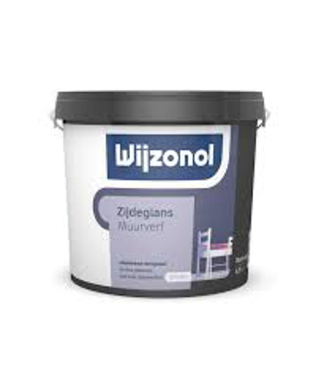 Afbeeldingen van WIJZONOL INTERIEUR MUURVERF ZIJDEGLANS ACRYL BASIS TRANSPARANT 4,5 LTR