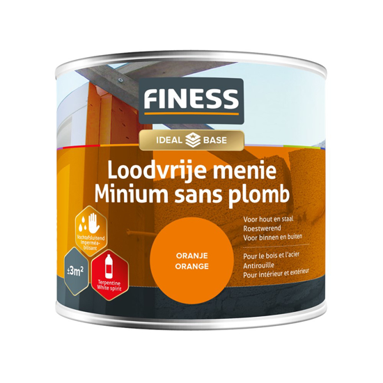 Afbeeldingen van FINESS LOODVRIJE MENIE 250 ML ORANJE