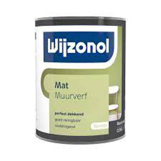 Afbeeldingen van WIJZONOL INTERIEUR MUURVERF MAT BASIS WIT 980ML