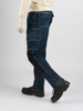 Afbeeldingen van 247 JEANS WERKBROEK BISON D30 DENIM DONKERBLAUW MAAT W38-L36 OP=OP