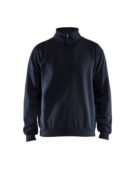 Afbeeldingen van SWEATSHIRT MET HALVE RITS DONKER MARINEBLAUW L 358711698600L