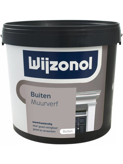 Afbeeldingen van WIJZONOL MUURVERF VOOR BUITEN BASIS WIT 2,45 LITER