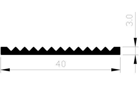 Afbeeldingen van SLIJTSTRIP ALUMINIUM 40X3MM - 1MTR