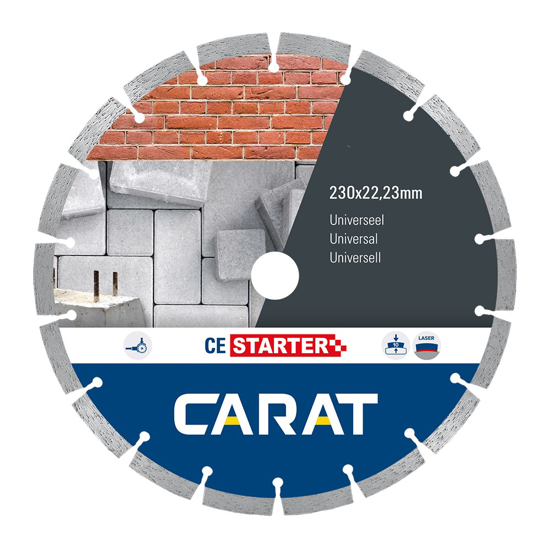 Afbeeldingen van CARAT DIAMANTZAAG UNIVERSEEL Ø125X22,23MM CE STARTER