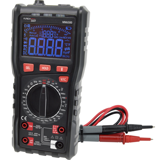 Afbeeldingen van FUTECH EASY MULTIMETER MM6500 - CAT III 1000V