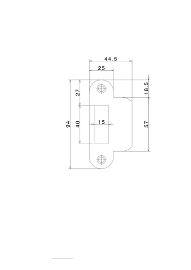 Afbeeldingen van NEMEF SLUITPLAAT P635/17/U AFGEROND - 25X94MM - DR 1+2+3+4 - RVS