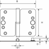 Afbeeldingen van DX KOGELSTIFTPAUMELLE KANTELAAF RONDE HOEKEN RVS ZWART GELAKT SKG*** 125X89MM RECHTS