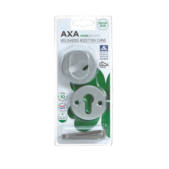 Afbeeldingen van AXA VEILIGHEIDSROZETTEN CURVE SKG*** ROND 58MM CILINDERGAT ALU F1