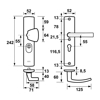 Afbeeldingen van AXA VEILIGHEIDSBESLAG CURVE PLUS SKG*** S-KNOP+KRUK BLOK ANTI-KERNTREK PC55 ALU F8 ZWART NMB##