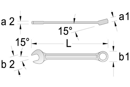 Afbeeldingen van RING-STEEKSLEUTEL DIN 3113-A 22MM 4T