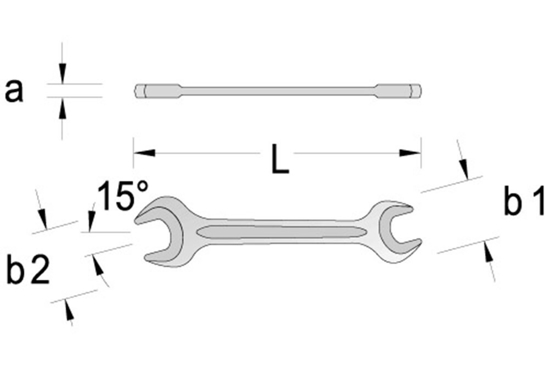 Afbeeldingen van STEEKSLEUTEL DIN 3110 10 X 11MM 4T