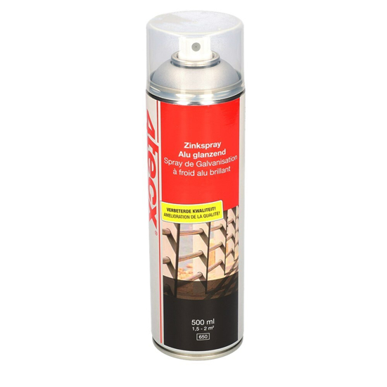 Afbeeldingen van ZINKSPRAY ALUMINIUM GLANZEND 500ML 4T