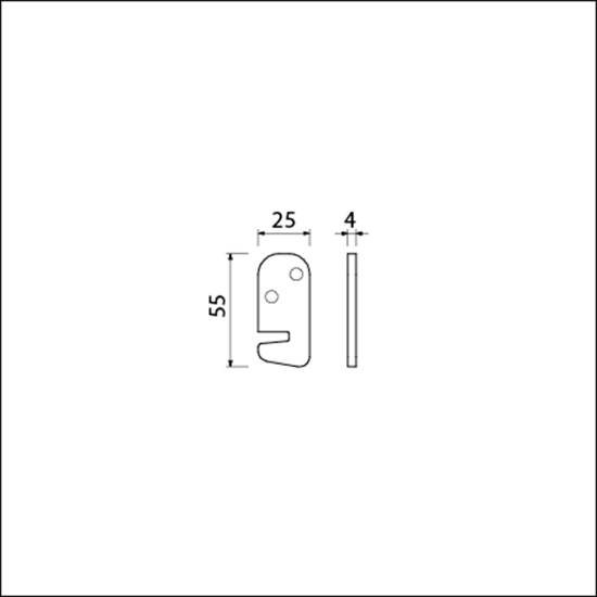 Afbeeldingen van AMI SLUITHAAK ENKEL 4 MM