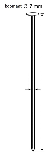 Afbeeldingen van DRAADNAGEL 3.1MM 21° GEGALV 90MM DS 4ML