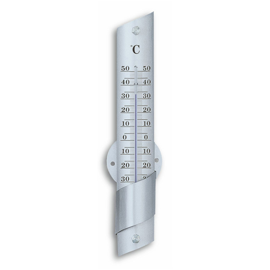 Afbeeldingen van TFA BINNEN/BUITENTHERMOMETER ANALOOG - ALUMINIUM - DOOSJE ( STUK(S) )