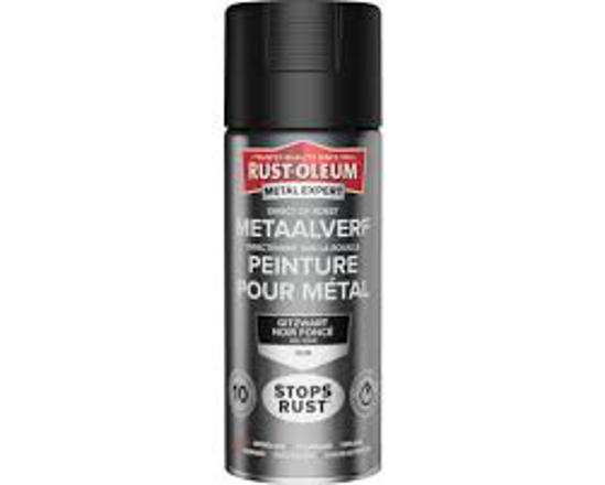 Afbeeldingen van RUST-OLEUM METAALVERF ZIJDEGLANS, GITZWART RAL 9005, SPUITBUS 400ML