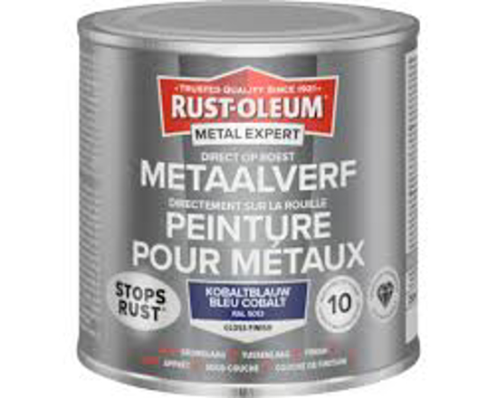 Afbeeldingen van RUST-OLEUM METAALVERF HOOGGLANS, KOBALTBLAUW RAL 5013, 250ML