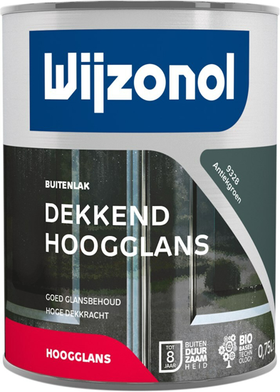 Afbeeldingen van WIJZONOL DEKKEND HOOGGLANSLAK 750ML RAL 9328 ANTIEKGROEN