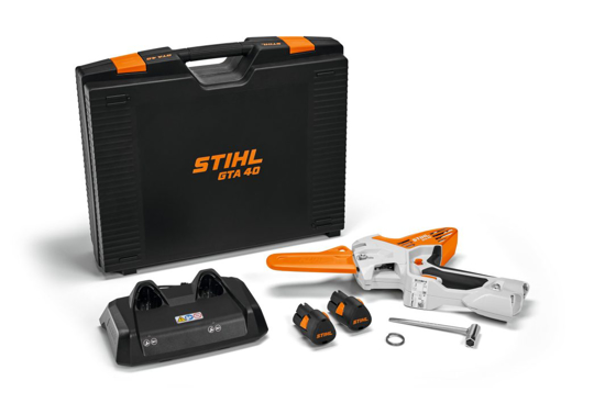 Afbeeldingen van STIHL ACCU KETTINGZAAG GTA 40 SET MET AS 2 ACCU EN AL 5-2 LADER