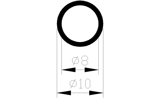 Afbeeldingen van ALUNINIUM BUIS ROND 10X8MM - 1 MTR