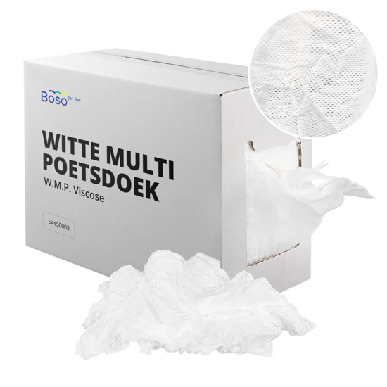 Afbeeldingen van WITTE MULTI POETSDOEKEN VISCOS