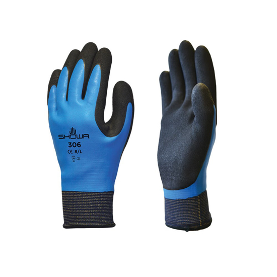 Afbeeldingen van SHOWA HANDSCHOEN 306 LATEX WATER BESTENDIG BLAUW MAAT XL