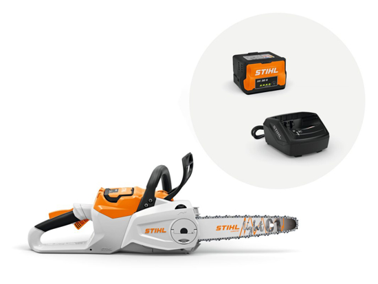 Afbeeldingen van STIHL MSA 80 C-B ACCU KETTINGZAAG SET MET ACCU EN LADER 1/4P - 35CM