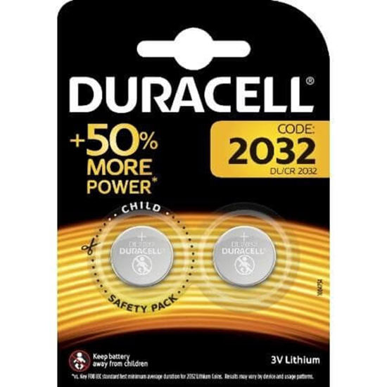 Afbeeldingen van DURACELL LITHIUM 2 X CR2032 3V BLISTER 2