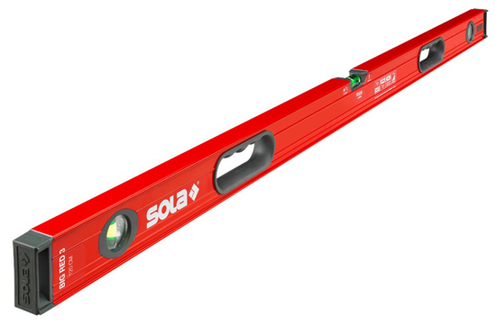 Afbeeldingen van SOLA WATERPAS ALUMINIUM MET HANDGREEP ROOD BIG RED 3 - 150CM