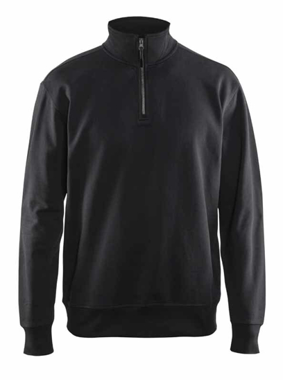 Afbeeldingen van SWEATSHIRT MET HALVE RITS ZWART L 336911589900L