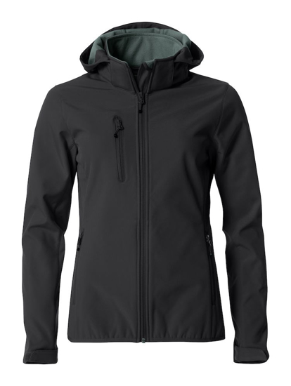 Afbeeldingen van BASIC HOODY SOFTSHELL LADIES ZWART XL OP=OP