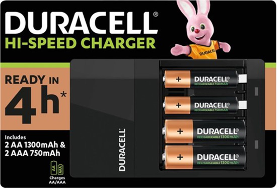 Afbeeldingen van DURACELL CHARGER CEF14 INCL. 2XAA1300 + 2XAAA750